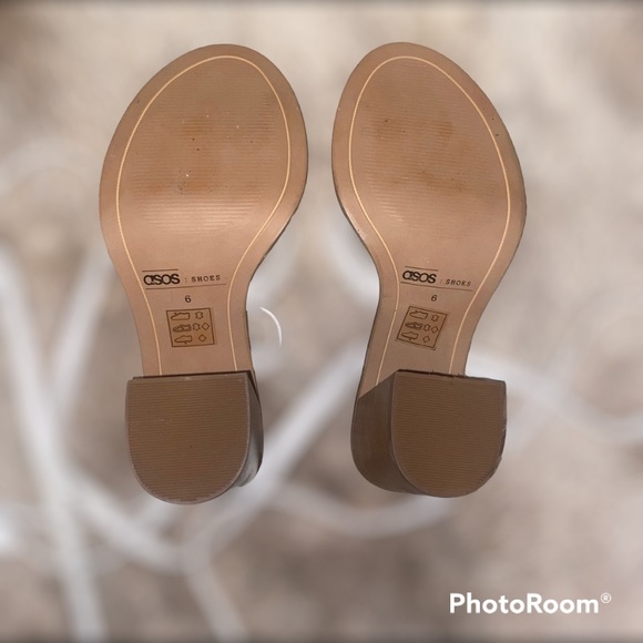 White Lace Up Wooden Block Heel Sandals - Picture 4 of 4